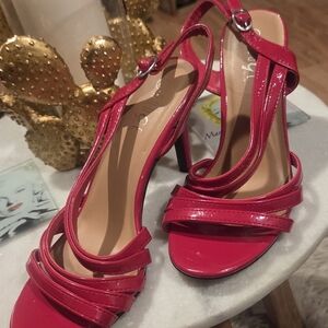 Stylish Red Strappy Heels